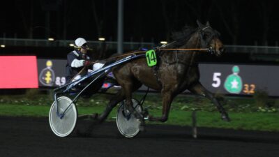 Course trot attelé à Vincennes en nocturne