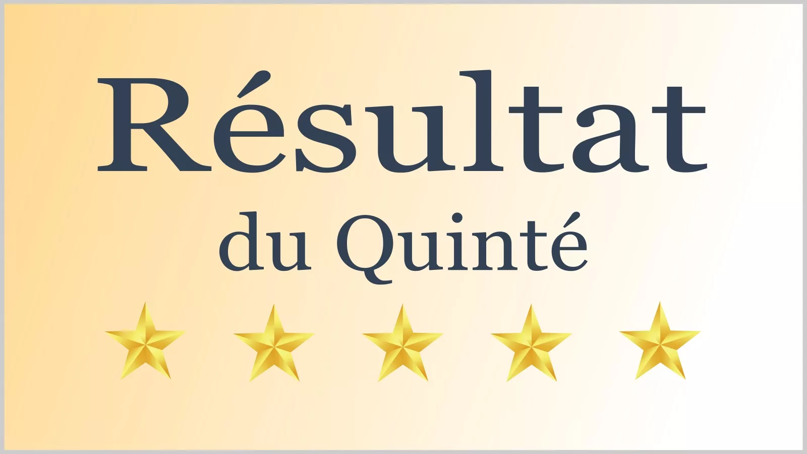 Resultat pmu du quinte