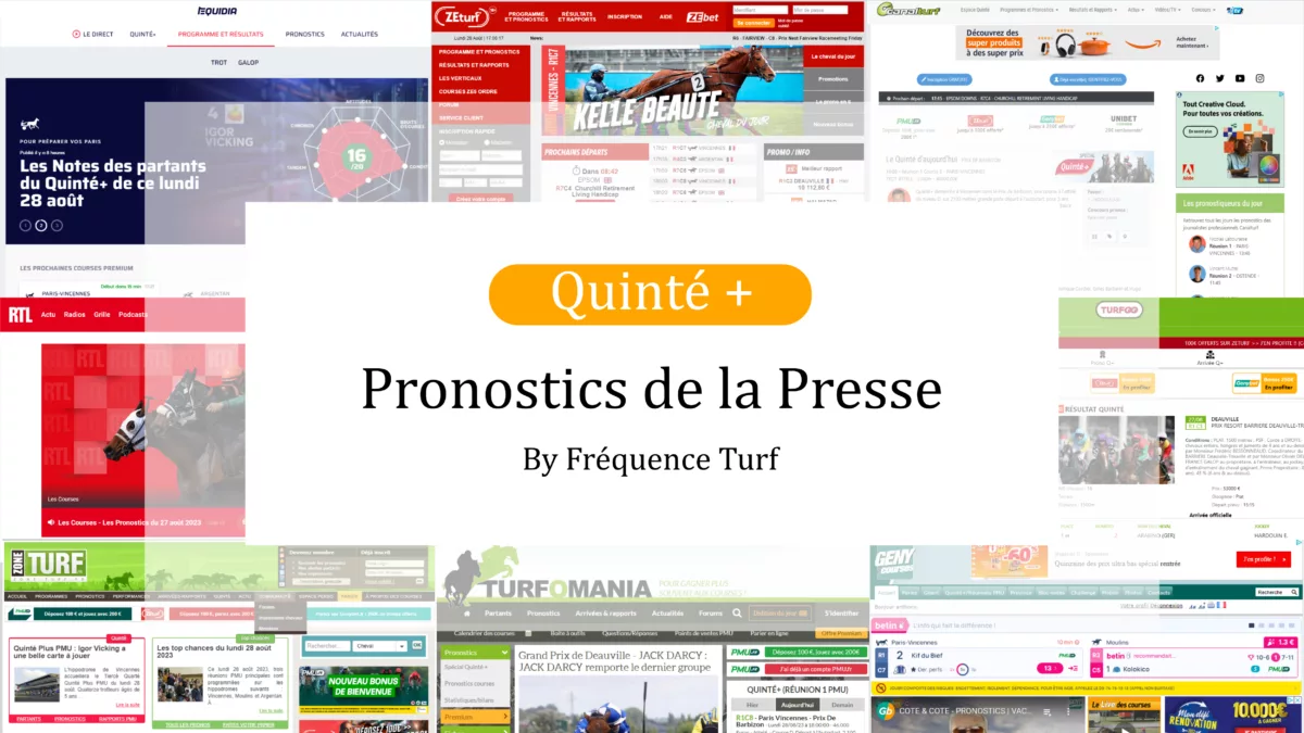 Meilleurs pronostics de la presse PMU pour le quinté du jour