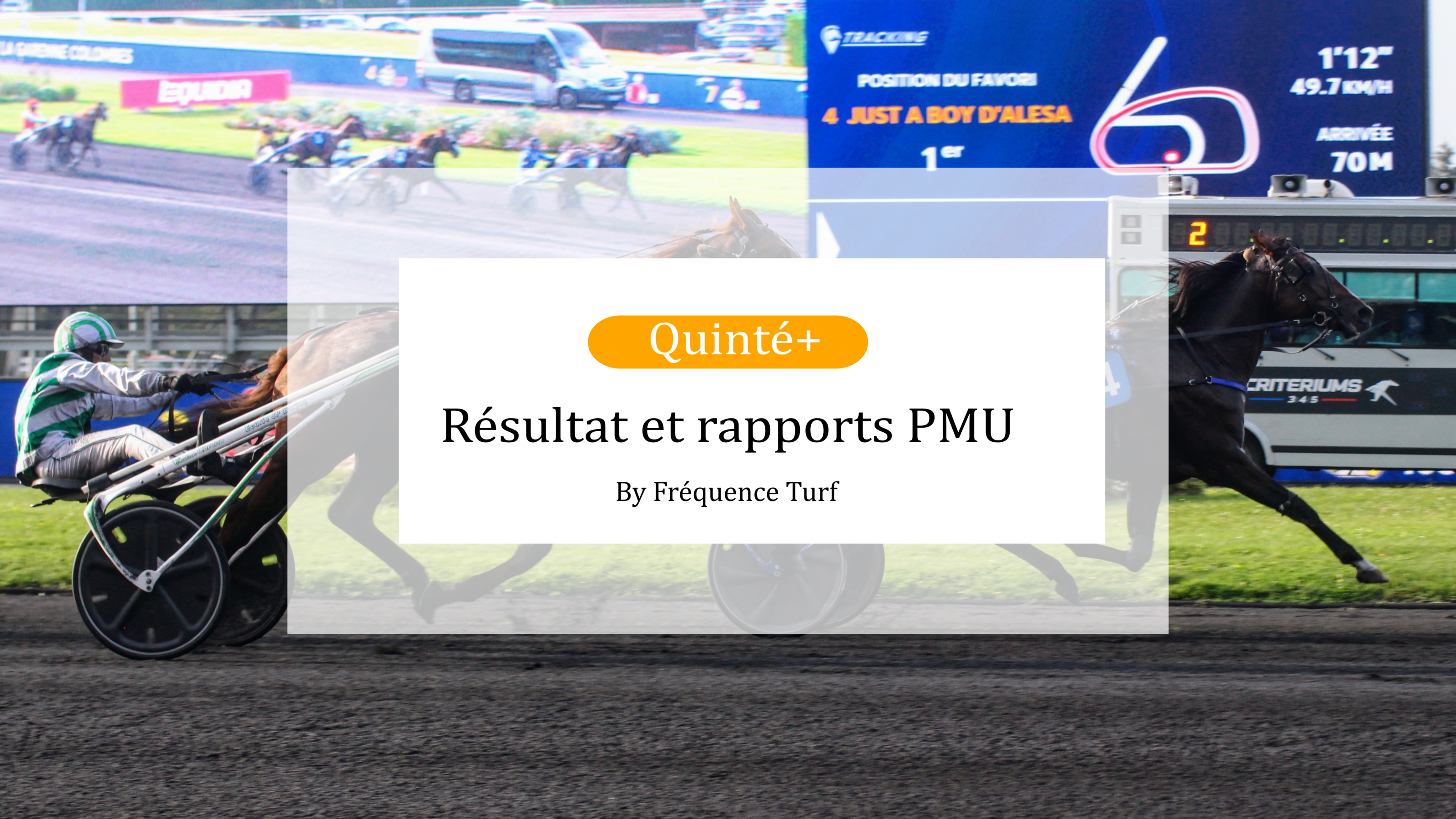 Résultat arrivée et rapports PMU du Quinté
