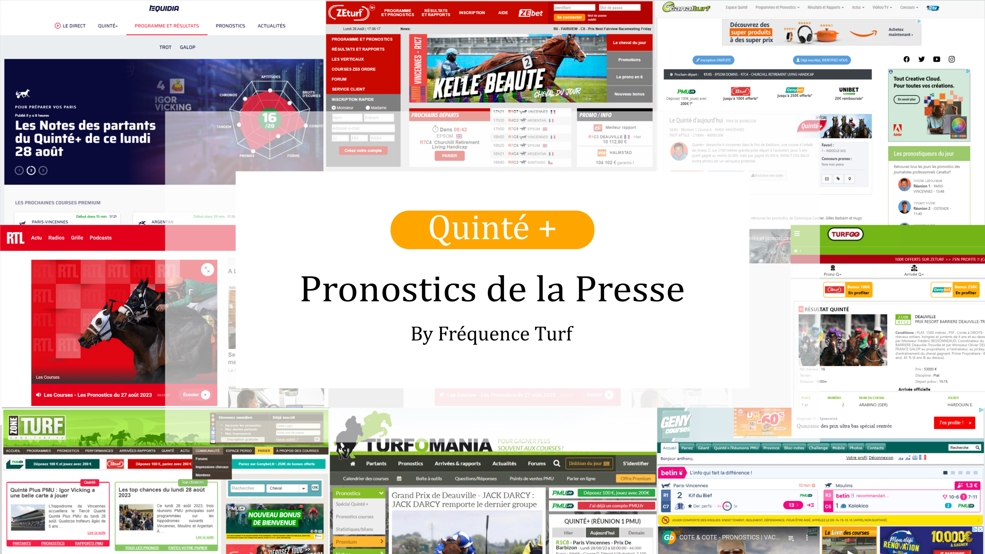 Pronostics gratuits de la Presse PMU pour le Quinté du jour