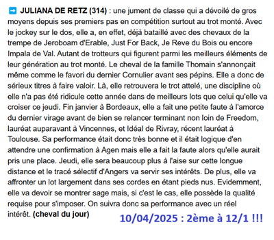 Pronostic PMU gagnant du jeudi 10 avril 2025