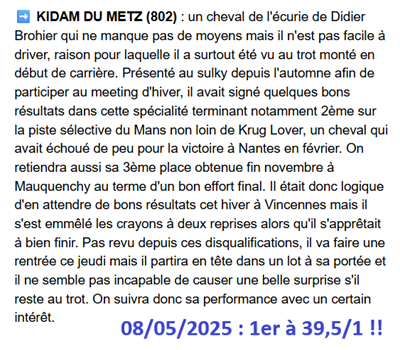 Pronostic PMU gagnant du 8 mai 2025