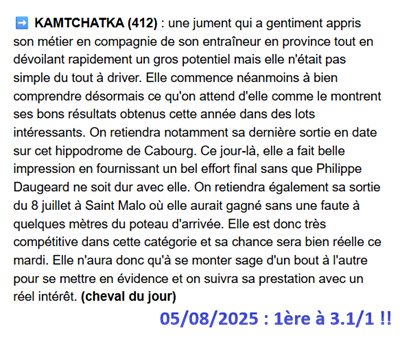 Pronostic PMU gagnant du 5 aout 2025