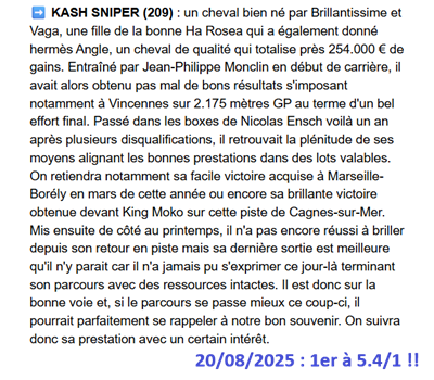 Pronostic PMU gagnant du mercredi 20 aout 2025