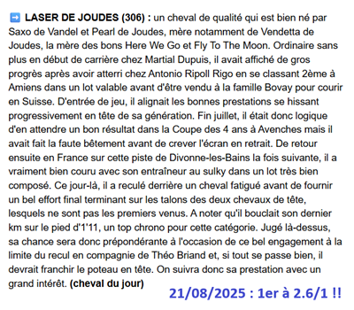 Pronostic PMU gagnant du jeudi 21 aout 2025