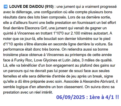 Pronostic PMU gagnant du samedi 6 septembre 2025