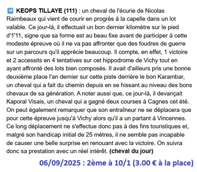 Pronostic PMU gagnant du samedi 6 septembre 2025