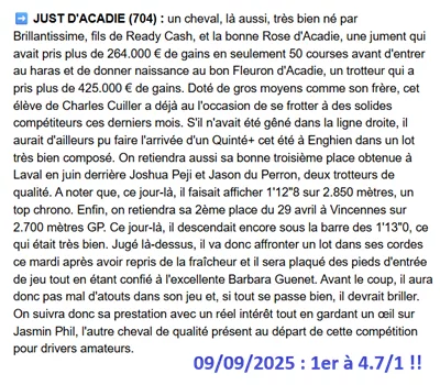 Pronostic pmu gagnant du mardi 9 septembre 2025