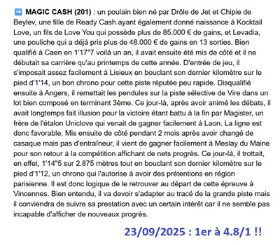 Pronostic pmu gagnant du 23 septembre 2025