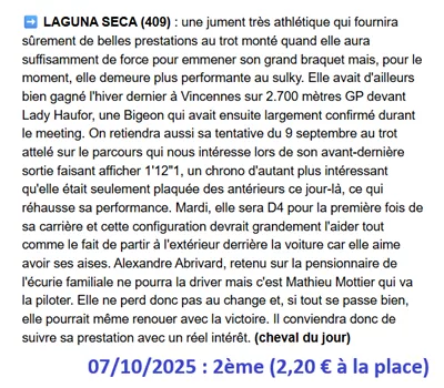 Pronostic pmu gagnant du 7 octobre 2025
