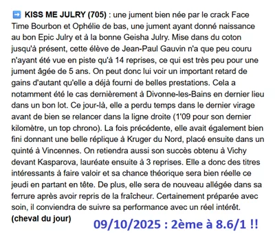 Pronostic pmu gagnant du 9 octobre 2025