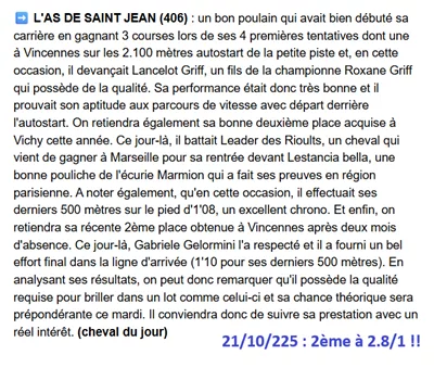 Pronostic pmu gagnant du 21 octobre 2025