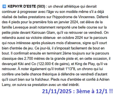 Pronostic PMU gagnant du 21/11/2025