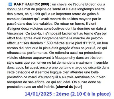 Pronostic PMU gagnant du mardi 13/01/2026