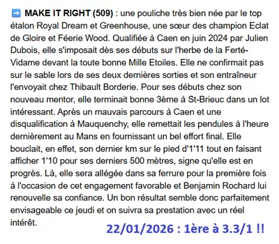 Pronostic PMU gagnant du 22/01/2026