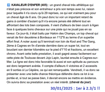 Pronostic PMU gagnant du 31/01/2026