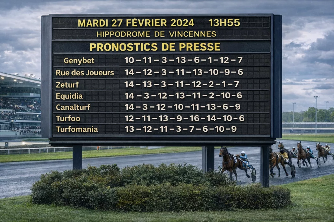 Pronostic Quinté Presse PMU du mardi 27 janvier 2026
