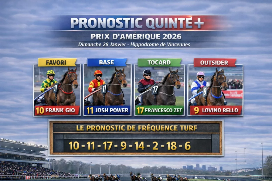 Pronostic Quinté du PMU pour le Prix d'Amérique 2026