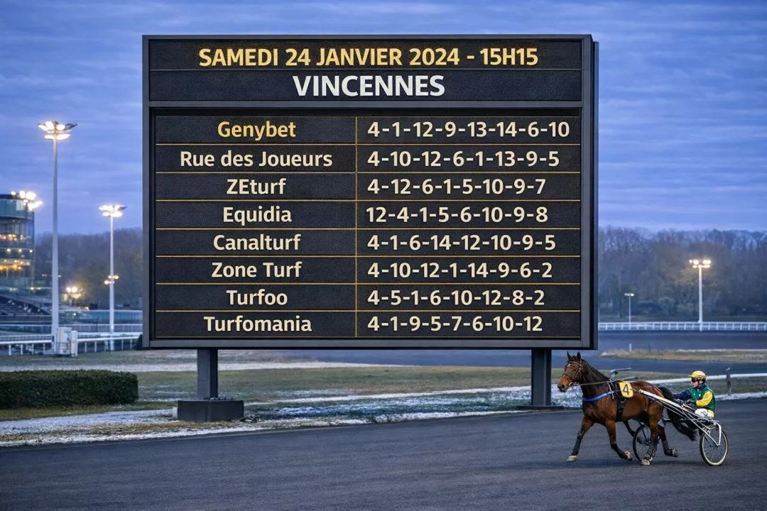 Pronostic Quinté presse PMU du samedi 24 janvier 2026 à Vincennes