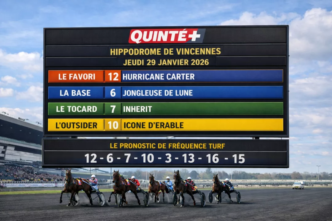 Pronostic quinté du jeudi 29 janvier 2026