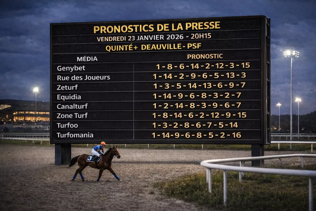 Pronostics presse Quinté du 23 janvier 2025 à Deauville