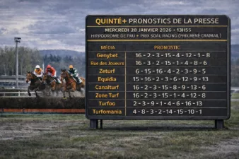 Pronostics quinté presse PMU du mercredi 28 janvier 2026