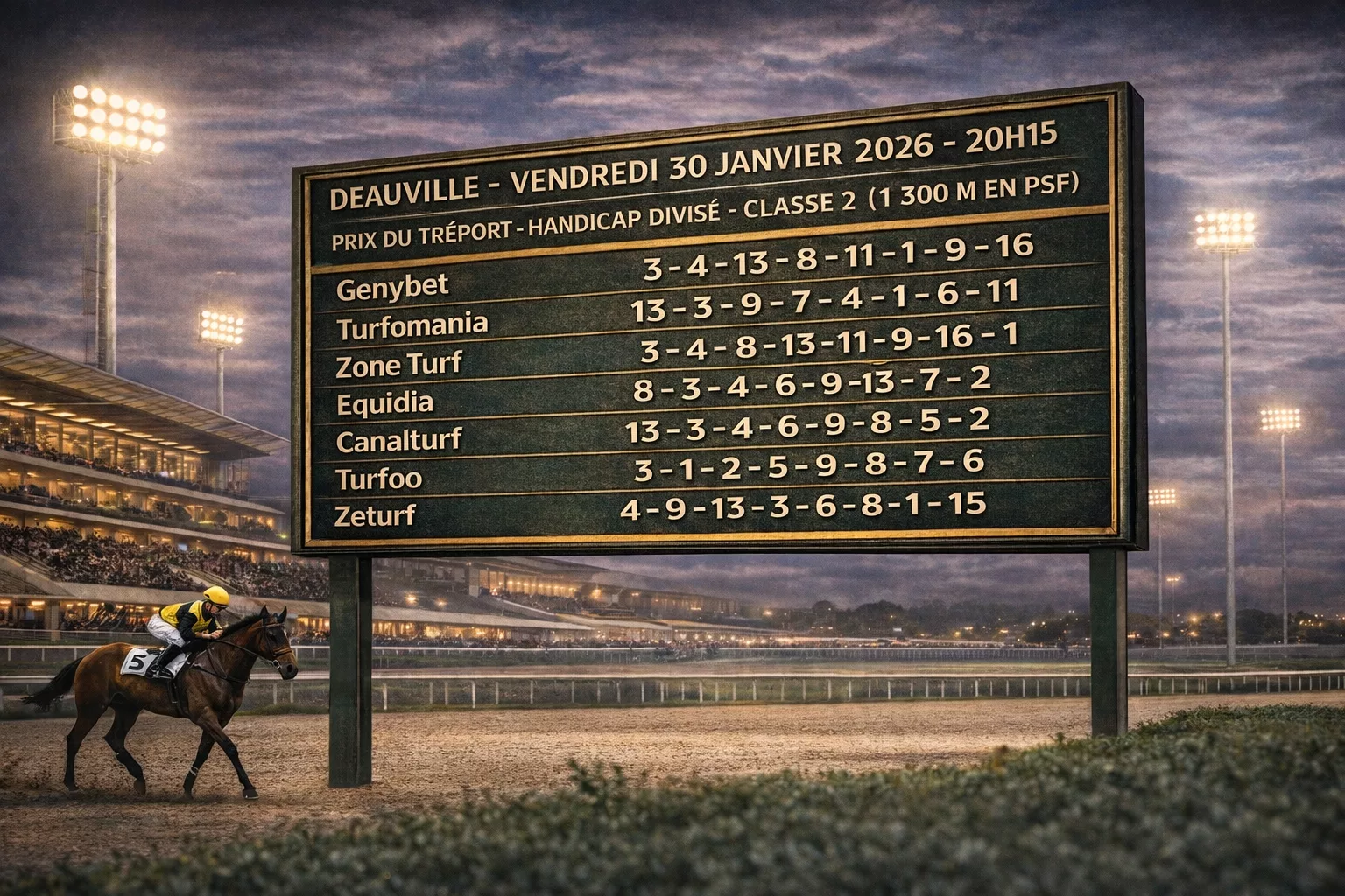 pronostic Quinté presse du vendredi 30 janvier 2026