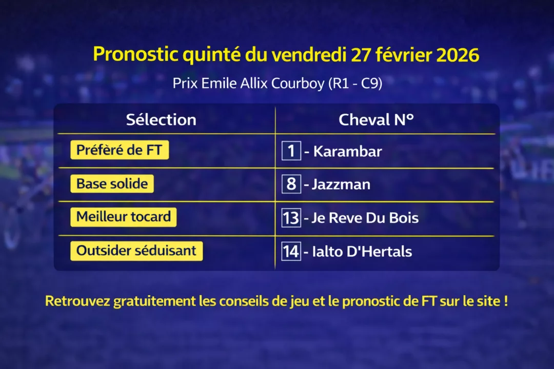 Pronostic PMU du 27 février 2026