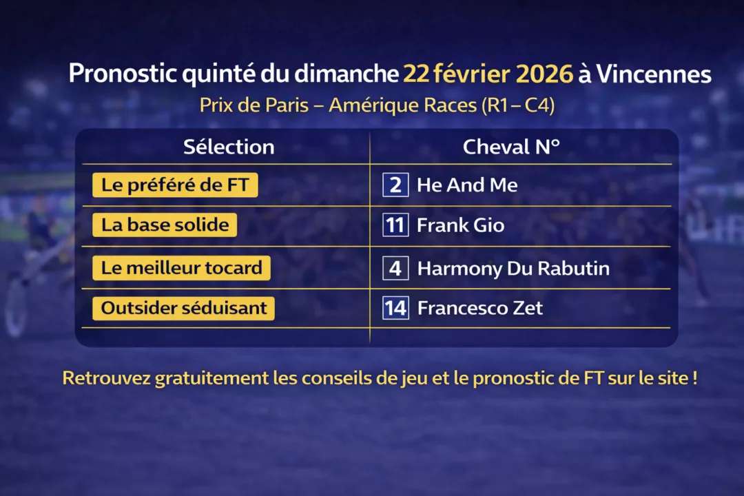 Pronostic Quinté du 22 février 2026