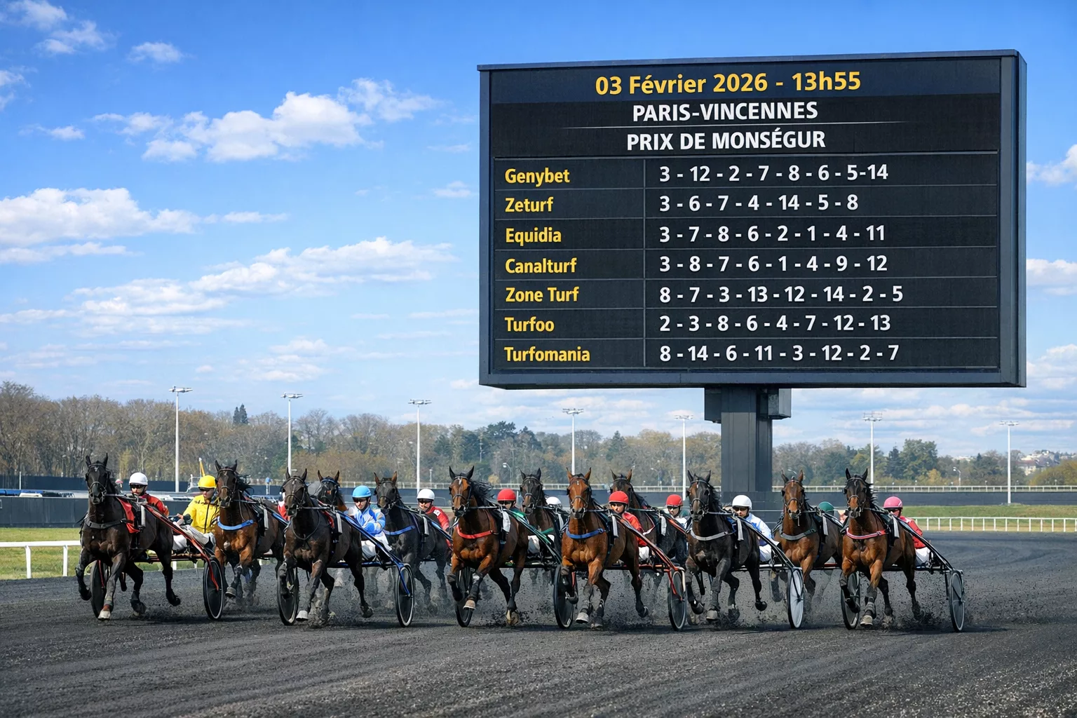 Quinté du 3 février à Vincennes la presse PMU