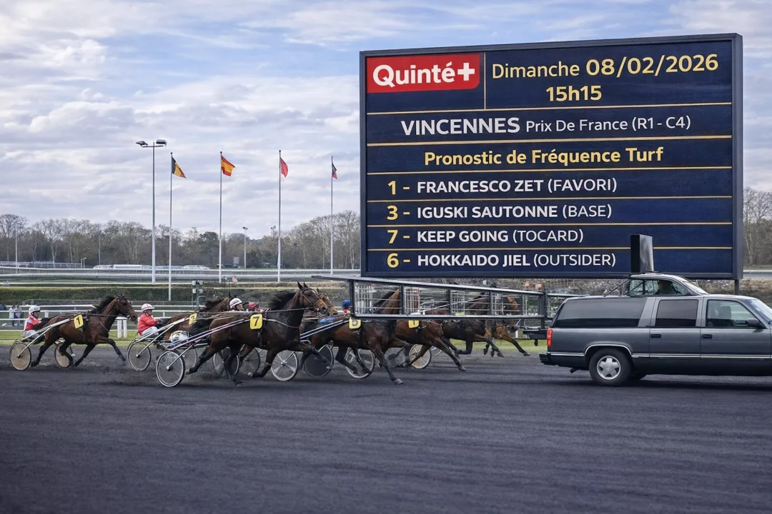 Quinté du dimanche 8 février 2026 au PMU les favoris de Fréquence Turf