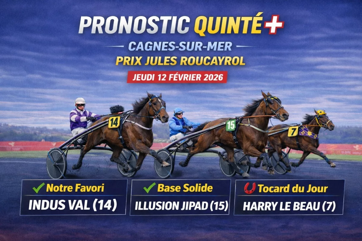 Quinté du jeudi 12 février 2026 au PMU : pronostic avec base solide et tocard