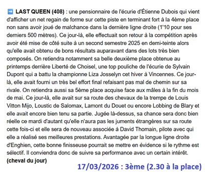 Pronostic PMU gagnant du 17/03/2026