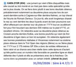 Pronostic PMU gagnant du 31/03/2026