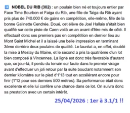 Pronostic gagnant du 25/04/2026