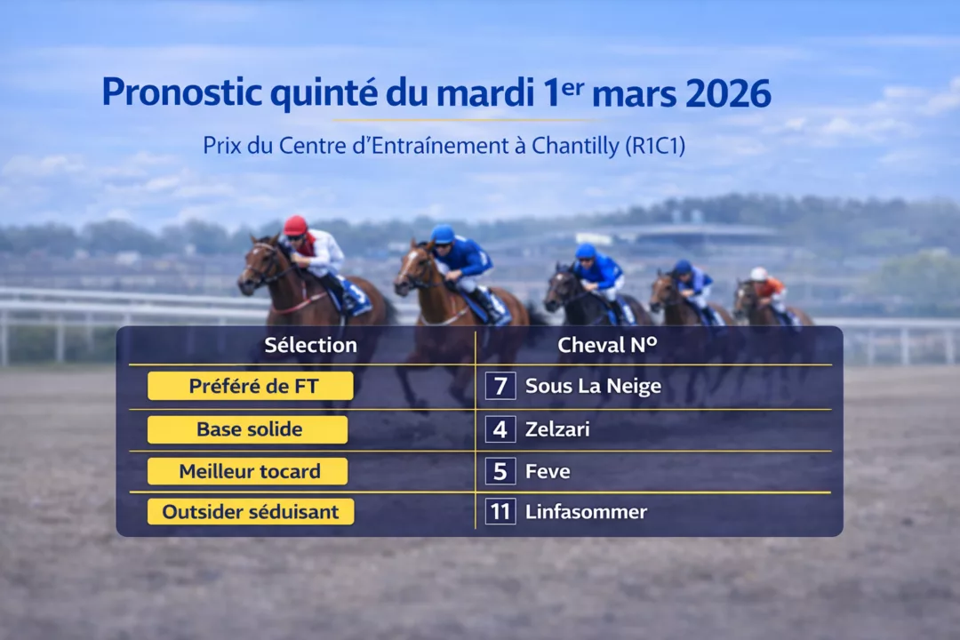 Pronostic PMU du mardi 3 mars 2026
