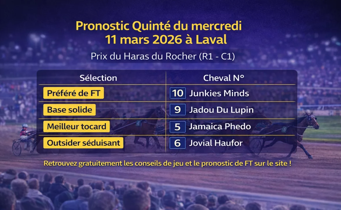 Pronostic PMU du mercredi 11 mars 2026