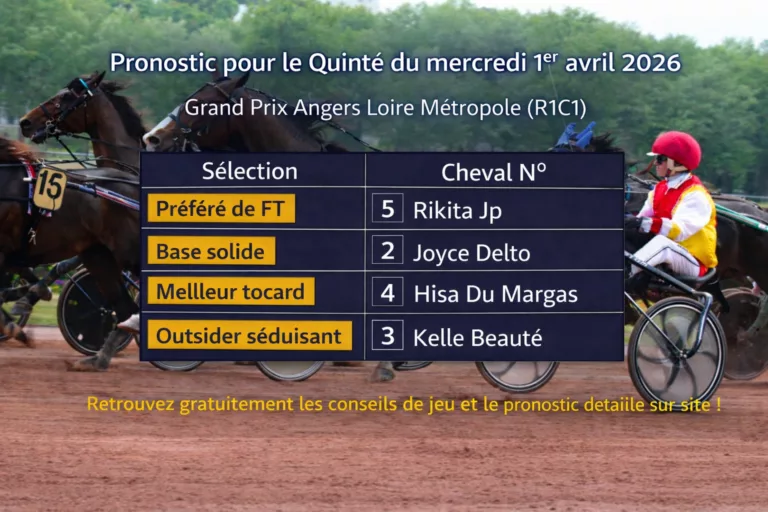 Pronostic Quinté du mercredi 1er avril 2026