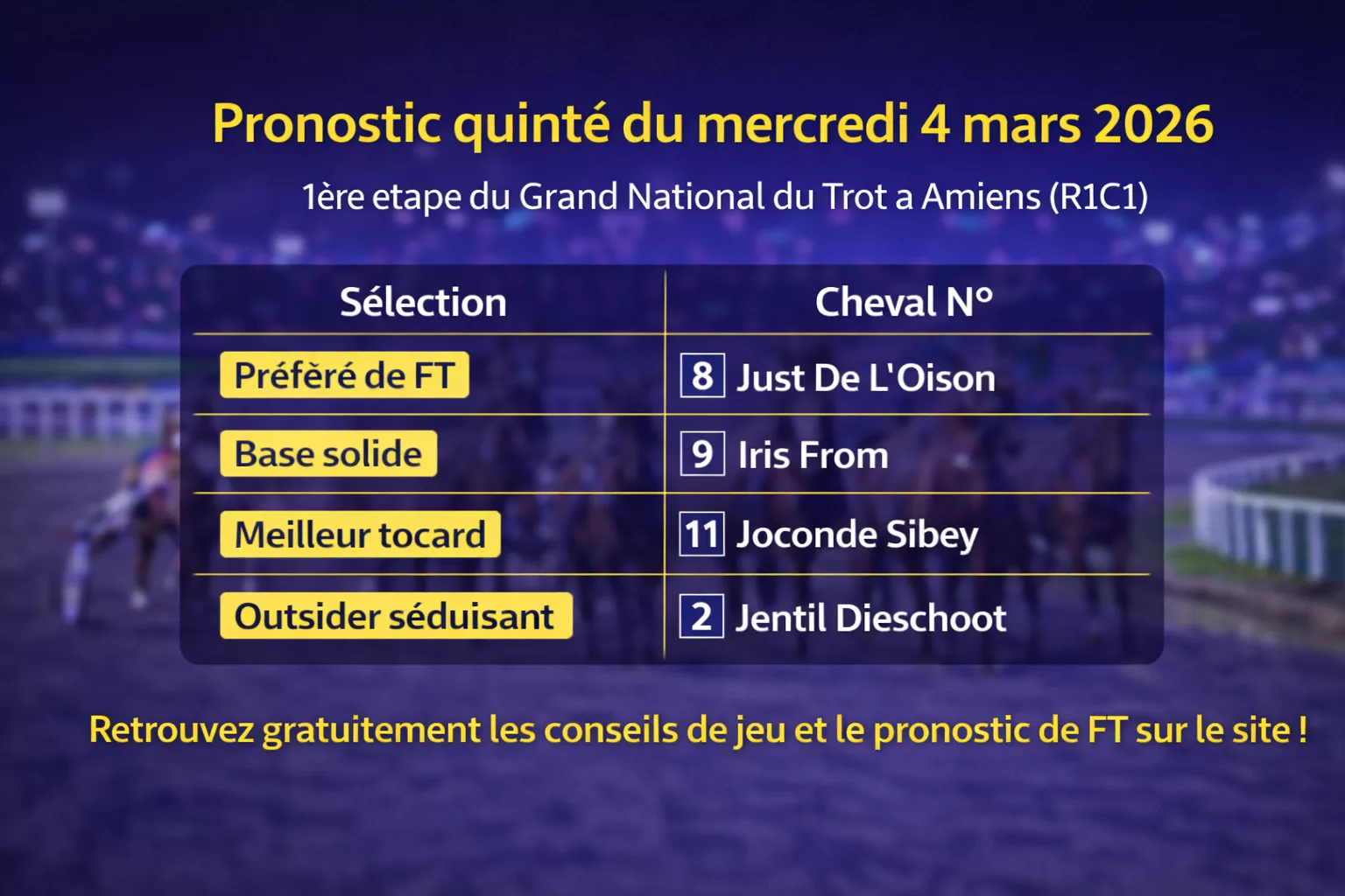 Pronostic PMU du mercredi 4 mars 2026