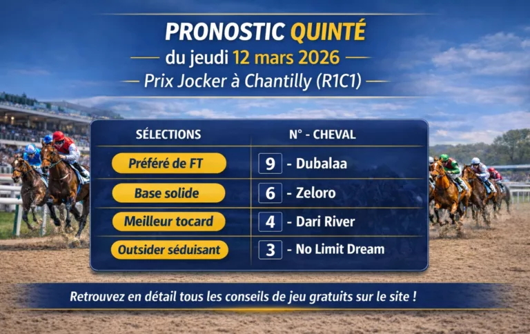 Pronostic Quinté du jeudi 12 mars 2026