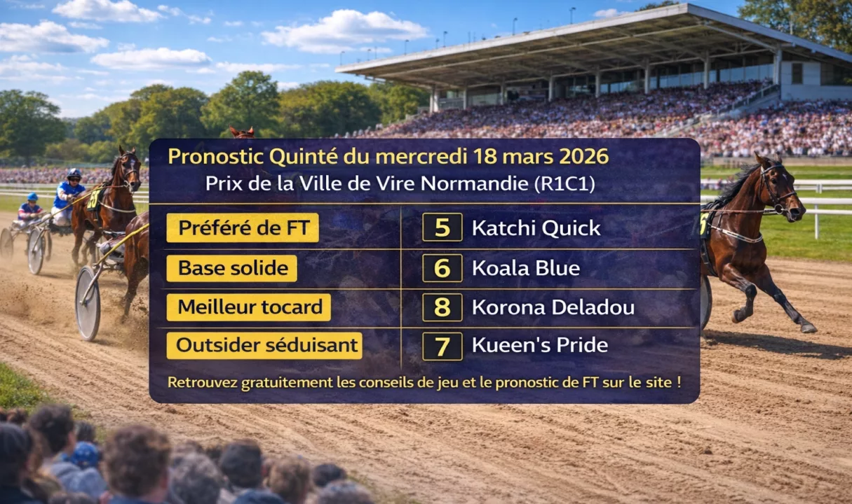 Pronostic quinté du mercredi 18 mars 2026 au PMU