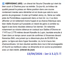 Pronostic PMU gagnant du 13/04/2026