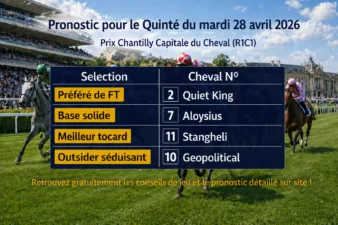 Pronostic quinté du mardi 28 avril 2026