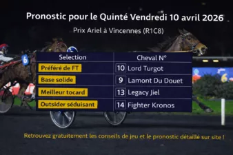 Pronostic quinté du vendredi 10 avril 2026
