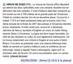 Pronostic PMU gagnant du 02/05/2026