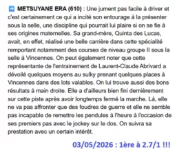 Pronostic PMU gagnant du 03/05/2026