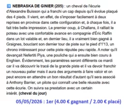 Pronostic PMU gagnant du 05/05/2026
