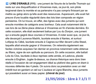 Pronostic PMU gagnant du 21/05/2026