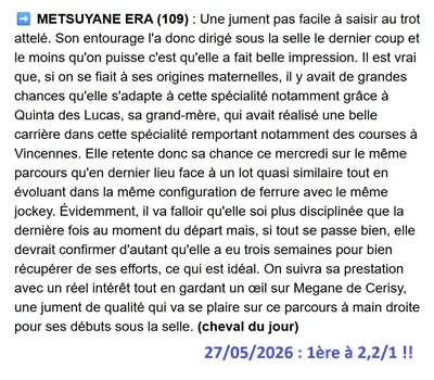 Pronostic PMU gagnant du mercredi 27/05/2026
